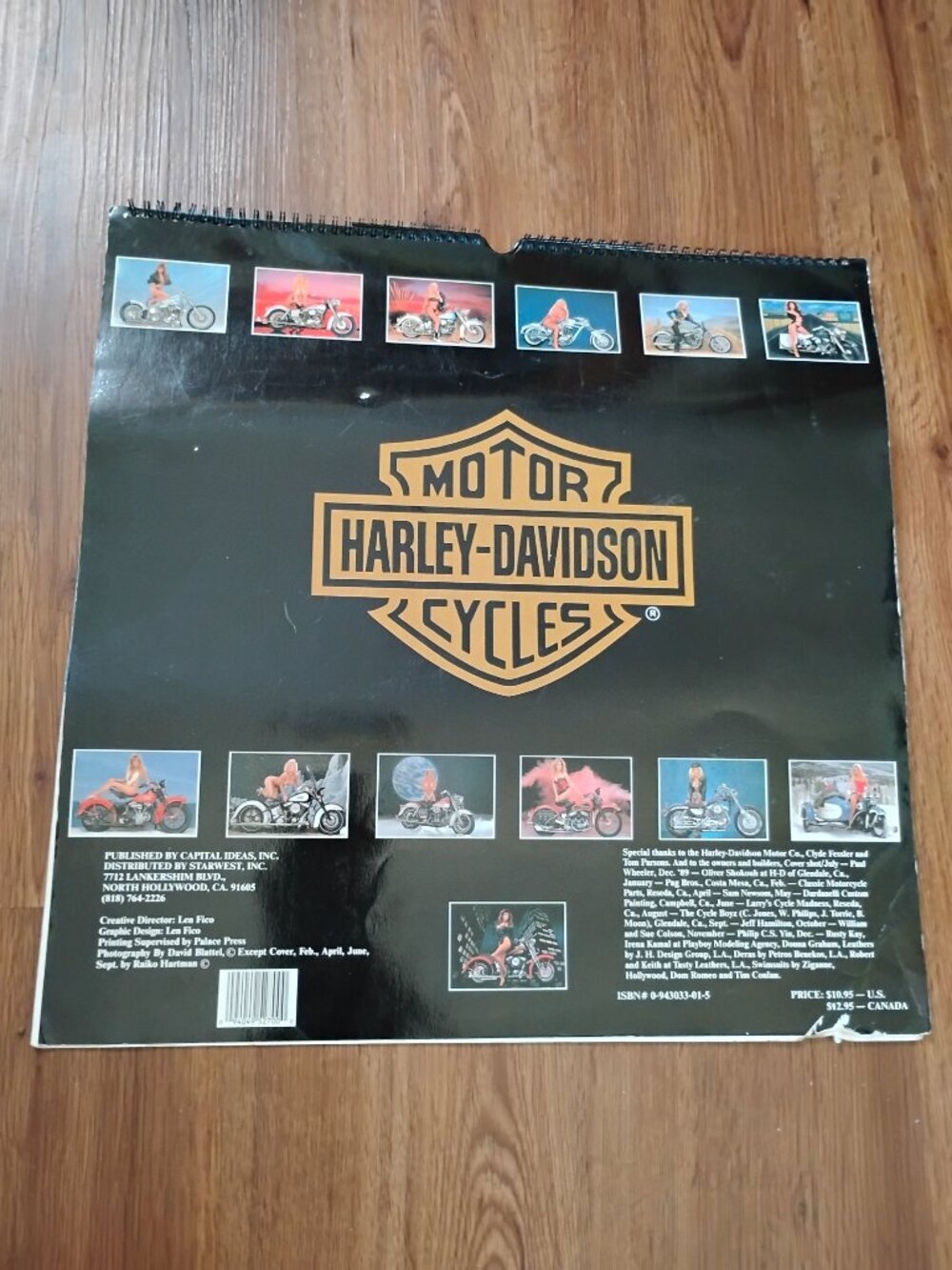 Harley-Davidson Motorcycle Dream Girls 1989 Calendar